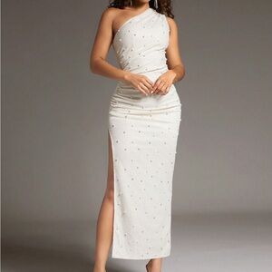Beaded Detail Side Slit Dress